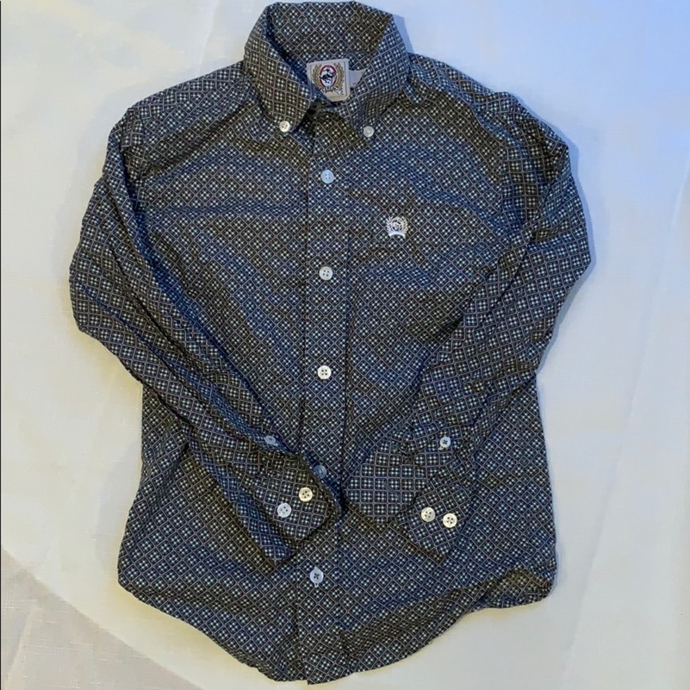 Cinch Boy’s Geo Print Long Sleeve Western Shirt
